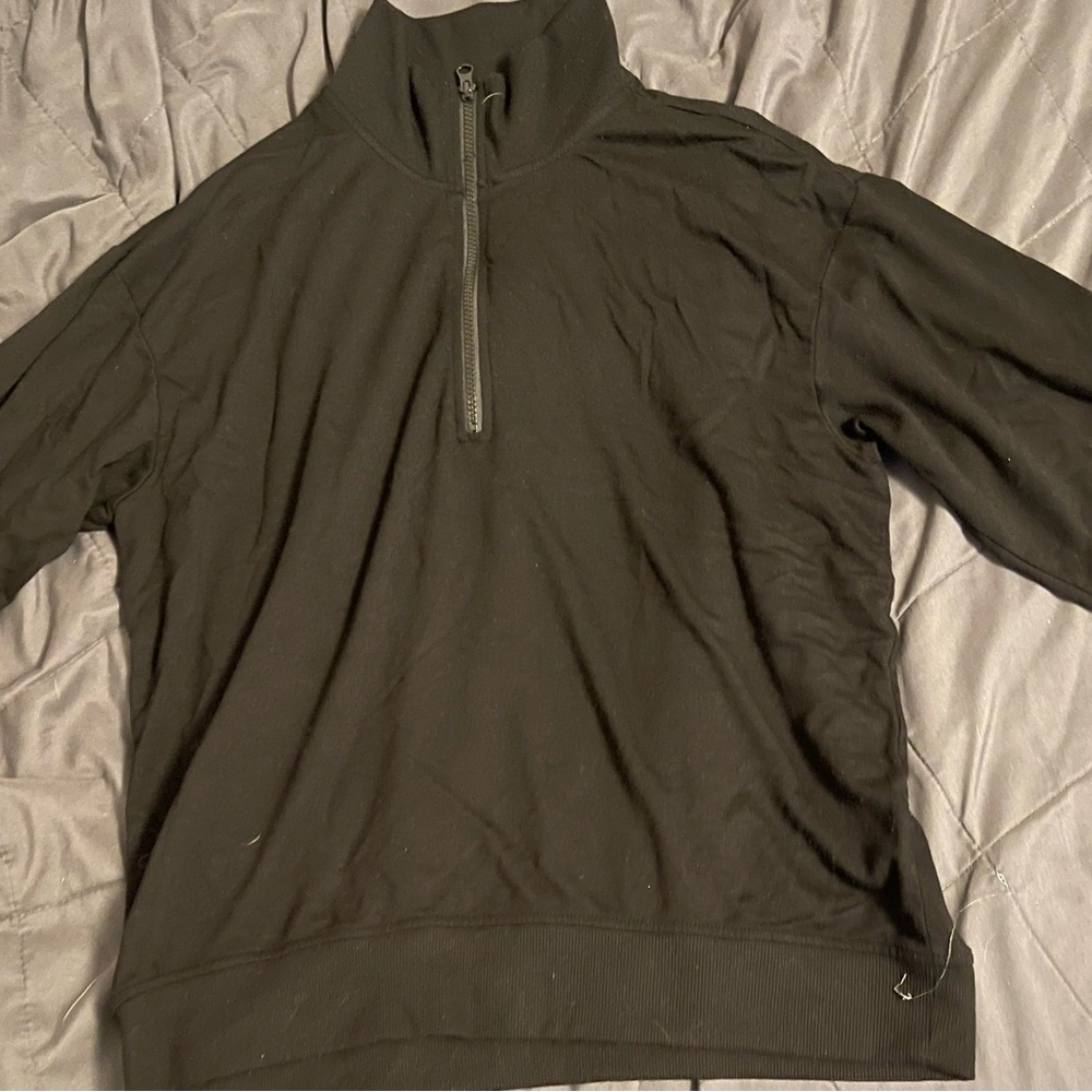 Men's Black Half-Zip Sweater